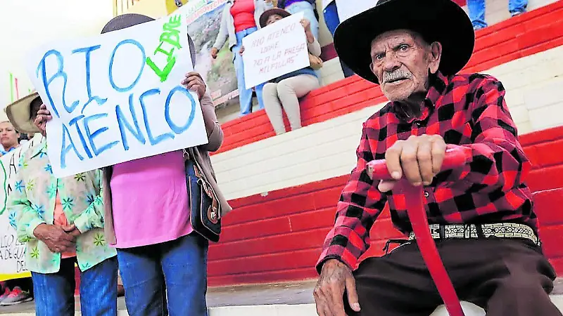 Protesta contra presa Milpillas